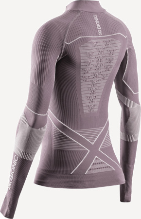 Т/Б Верх X-Bionic Energy Accu Light 1/2 Zip Shirt LG SL Wmn (Женский; L; P093 Dusty_ Lavander/Arctic_White)
